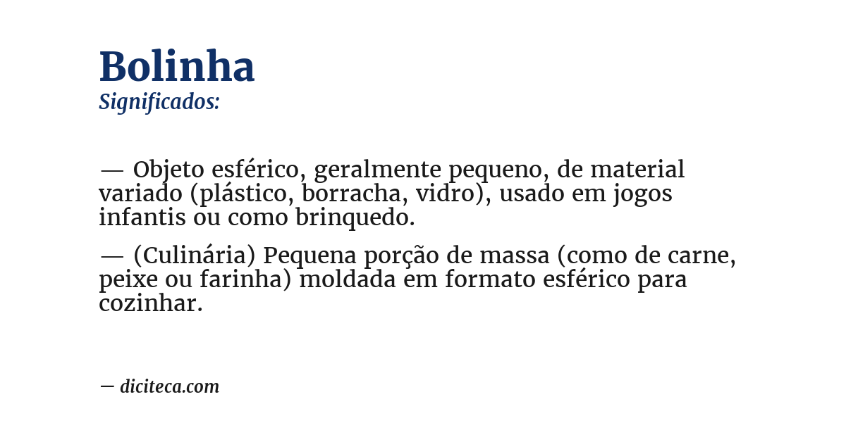 Significado de bolinha