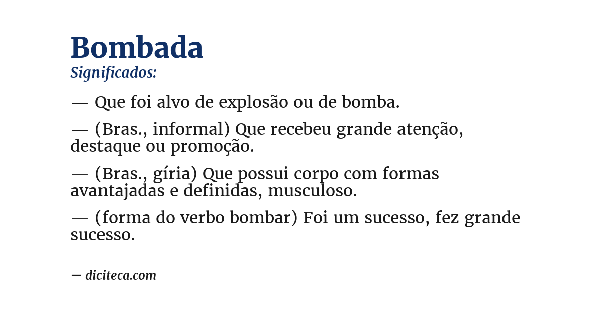 Significado de bombada