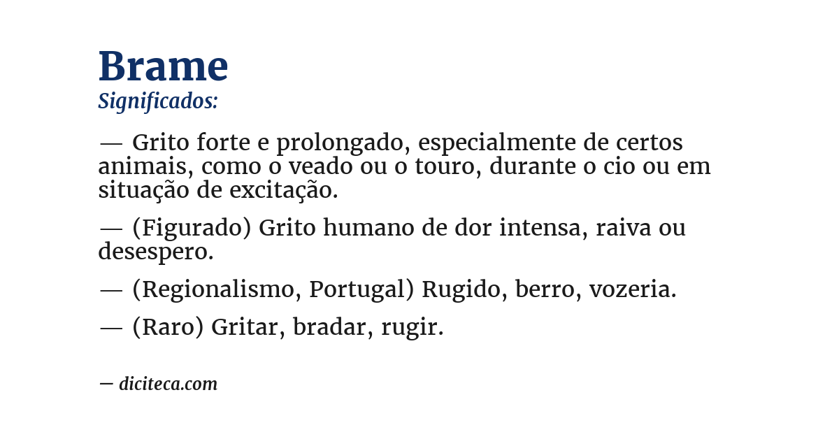 Significado de brame