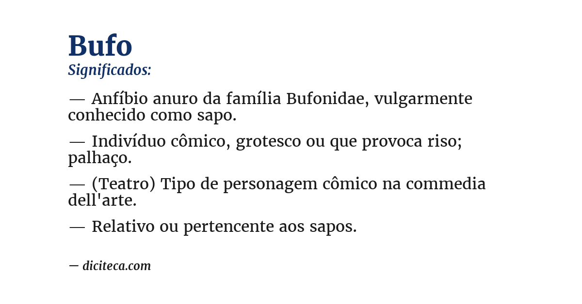 Significado de bufo