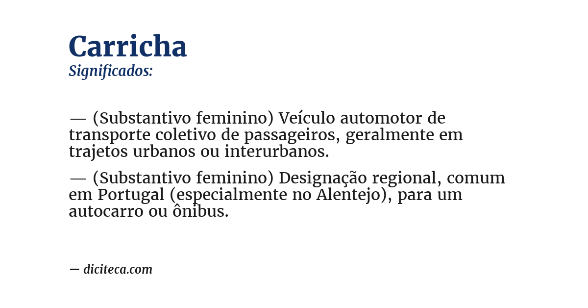 Significado de carricha