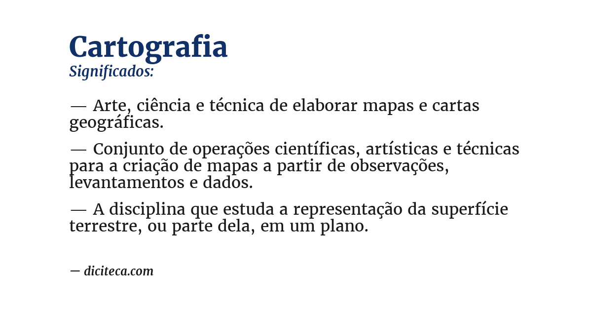 Significado de cartografia