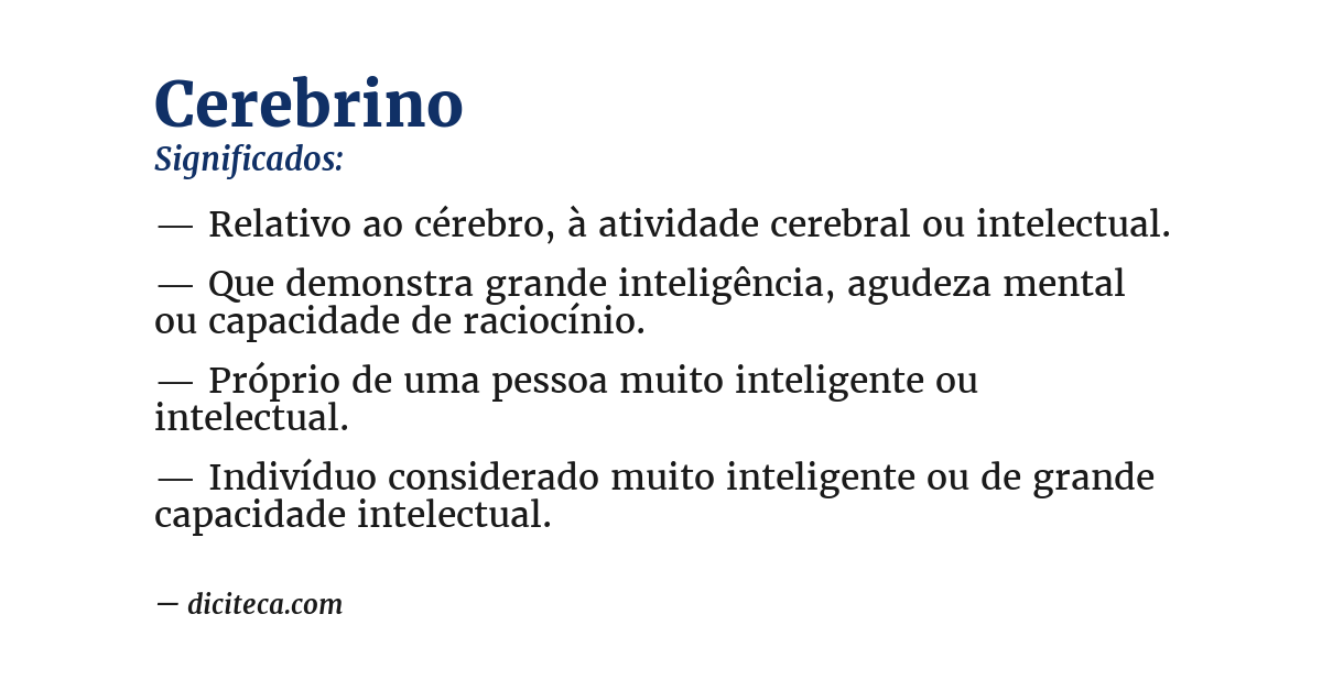 Significado de cerebrino