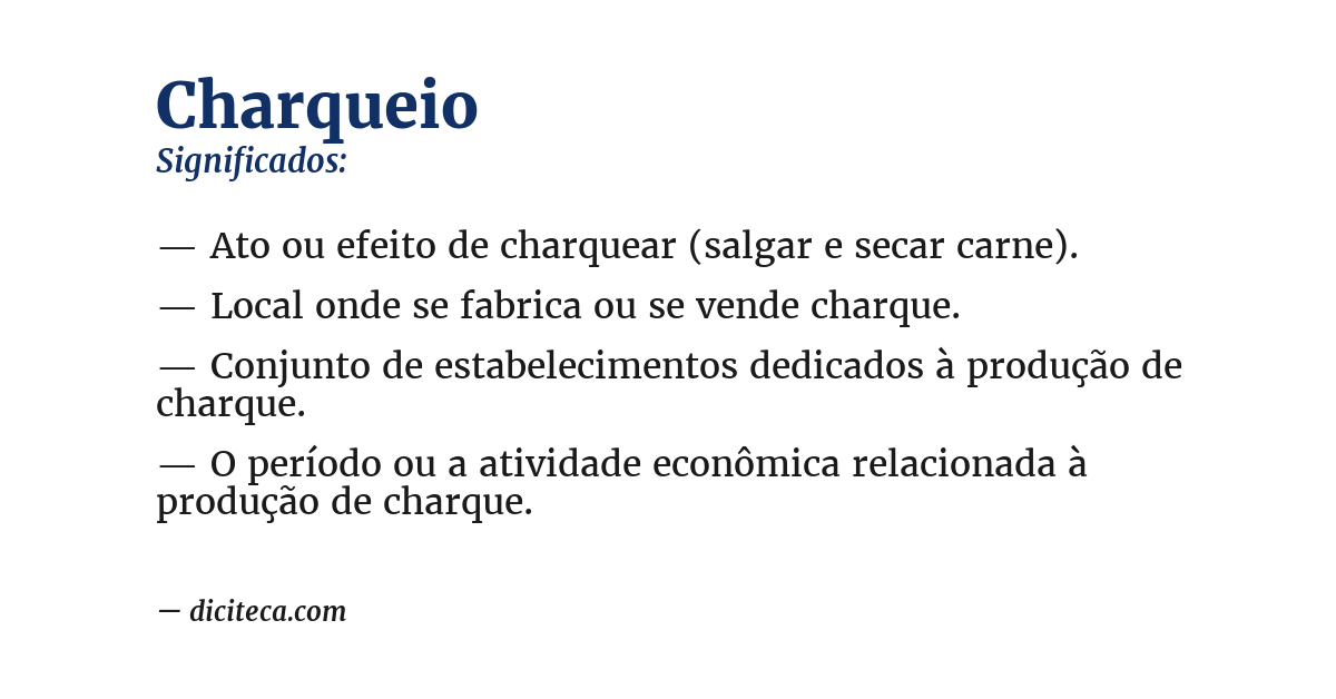 Significado de charqueio