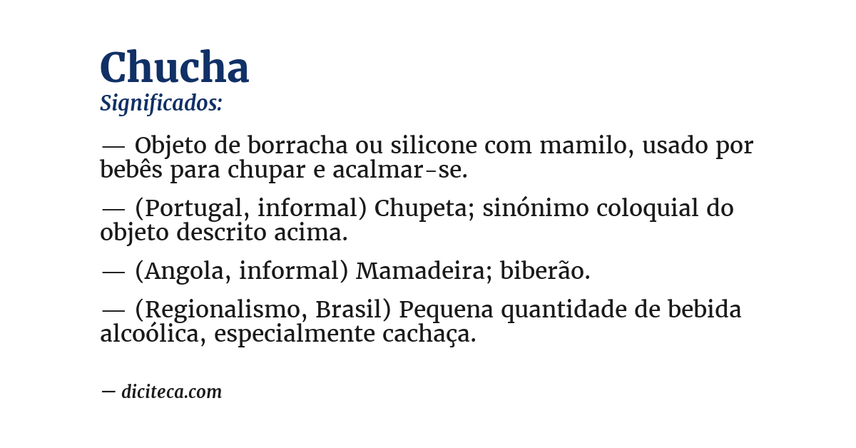 Significado de chucha