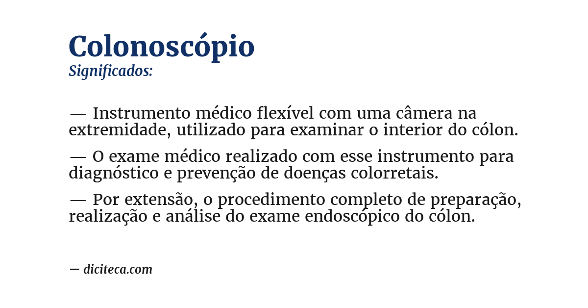 Significado de colonoscópio