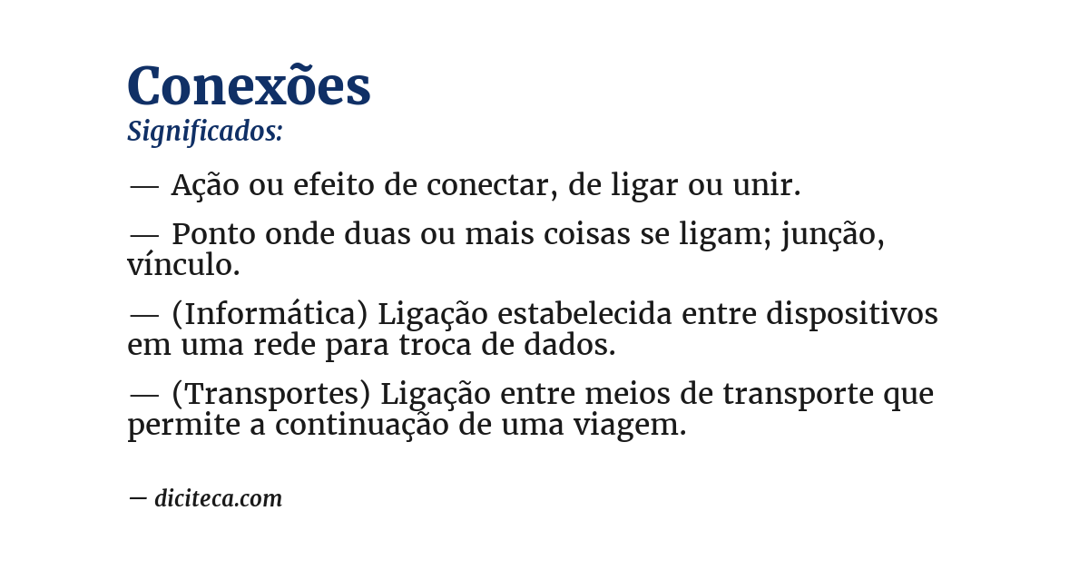 Significado de conexões