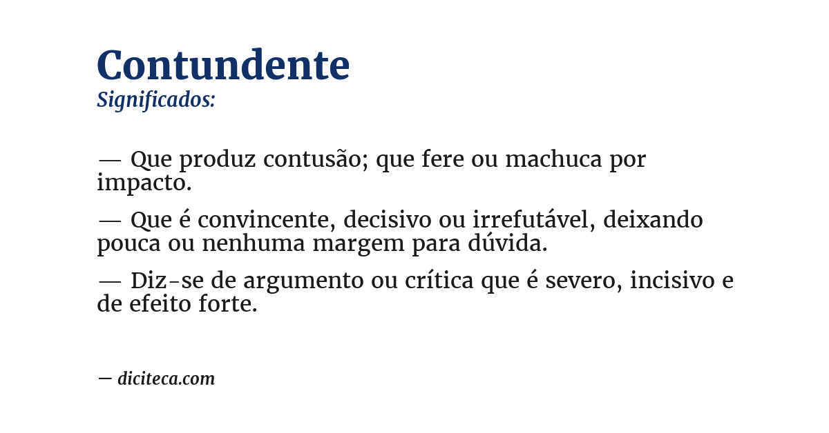 Significado de contundente