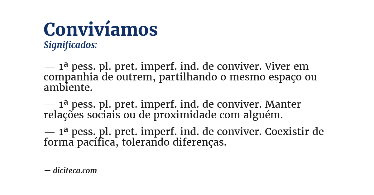 Significado de convivíamos