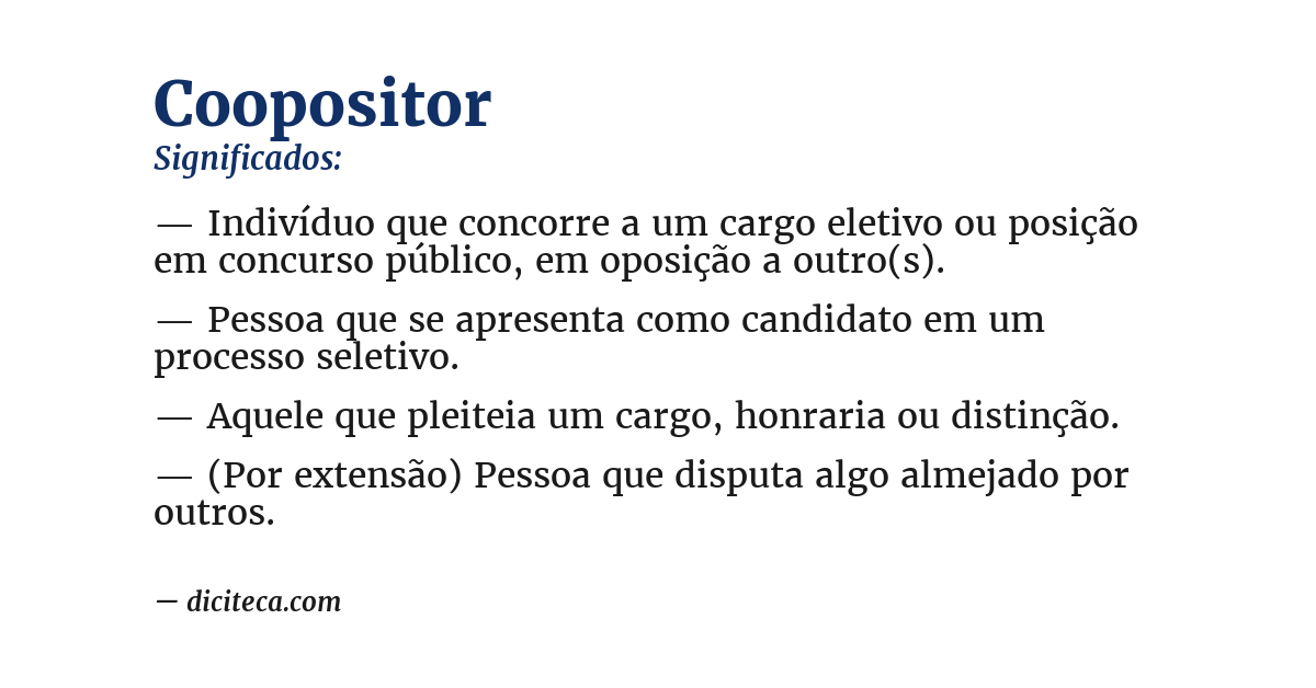 Significado de coopositor