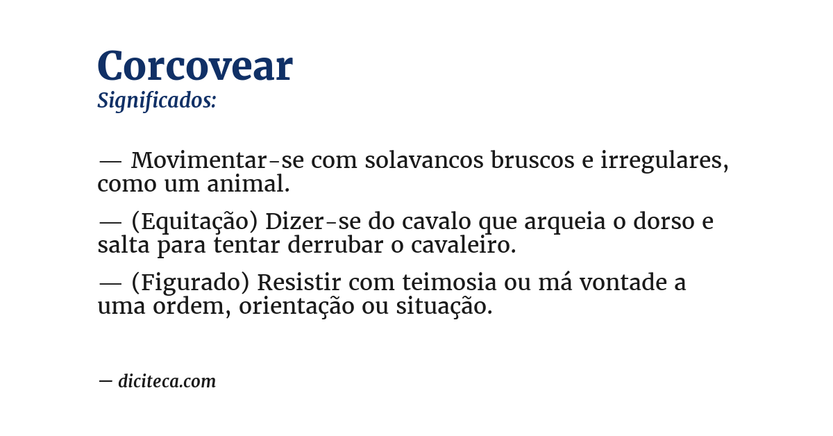 Significado de corcovear