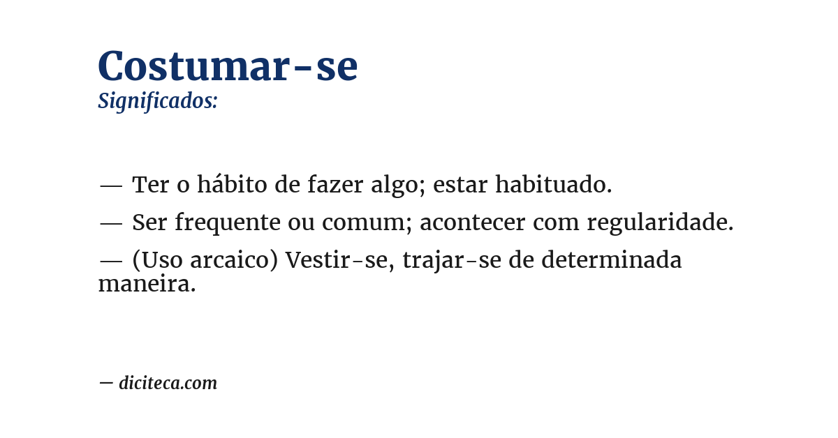 Significado de costumar-se