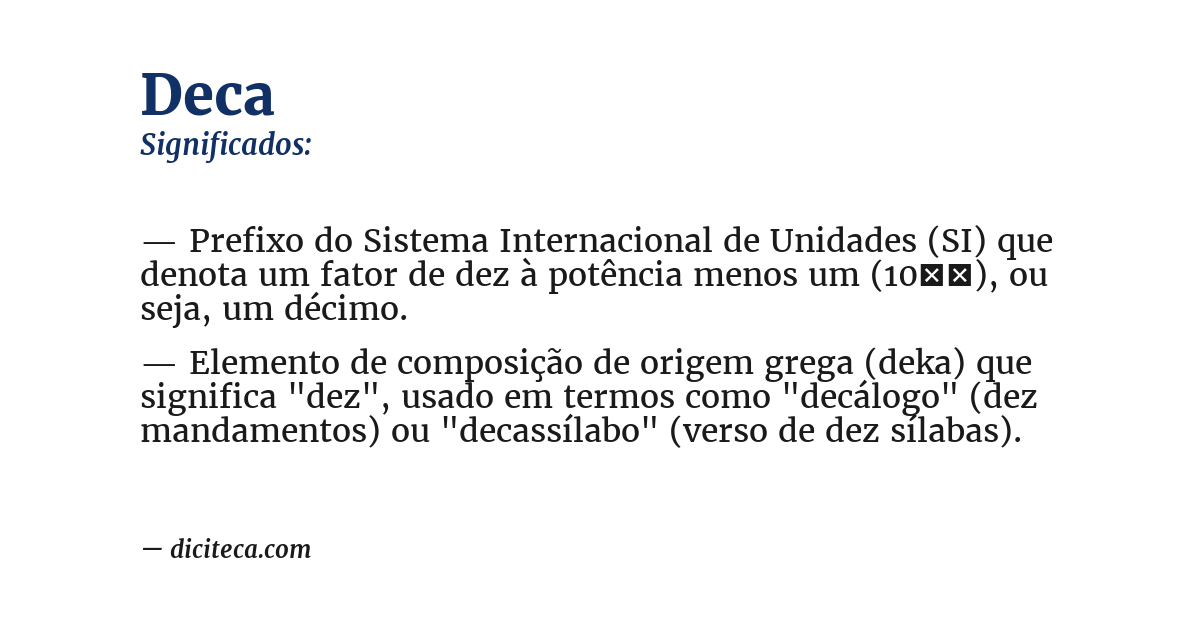 Significado de deca
