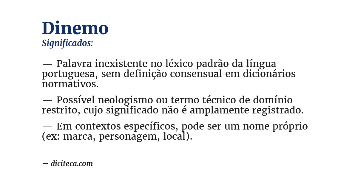 Significado de dinemo