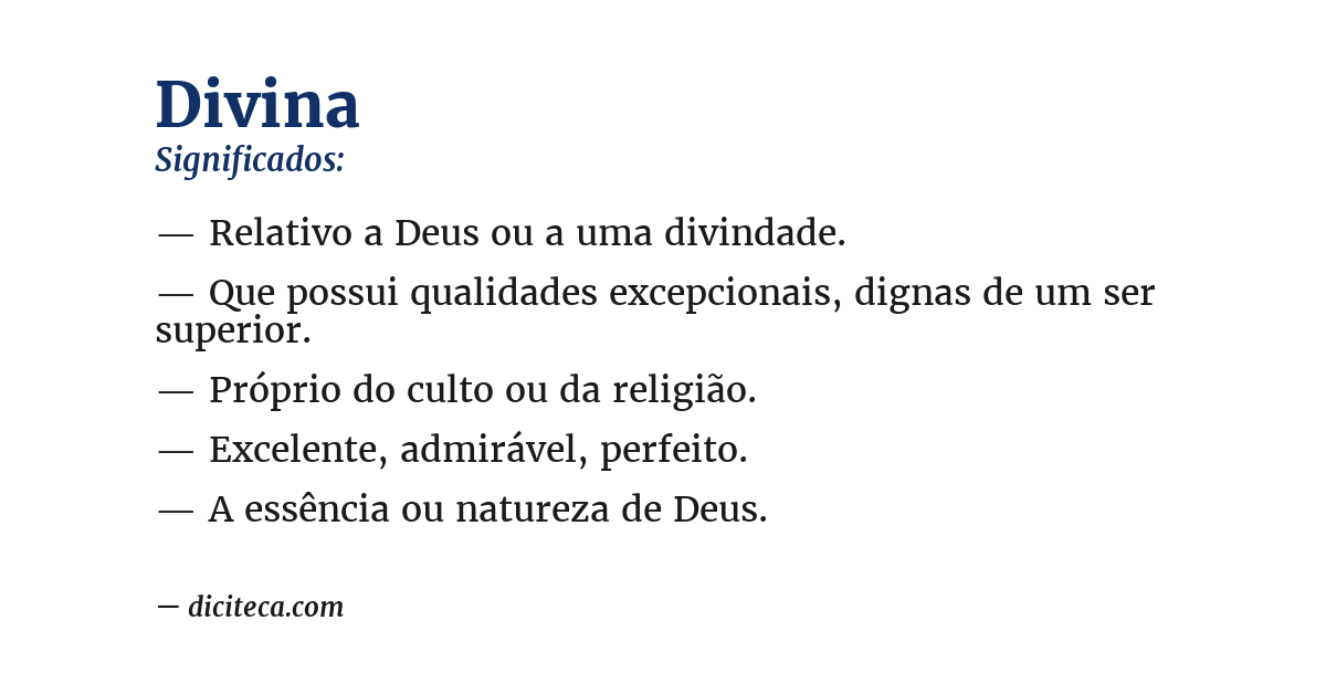 Significado de divina