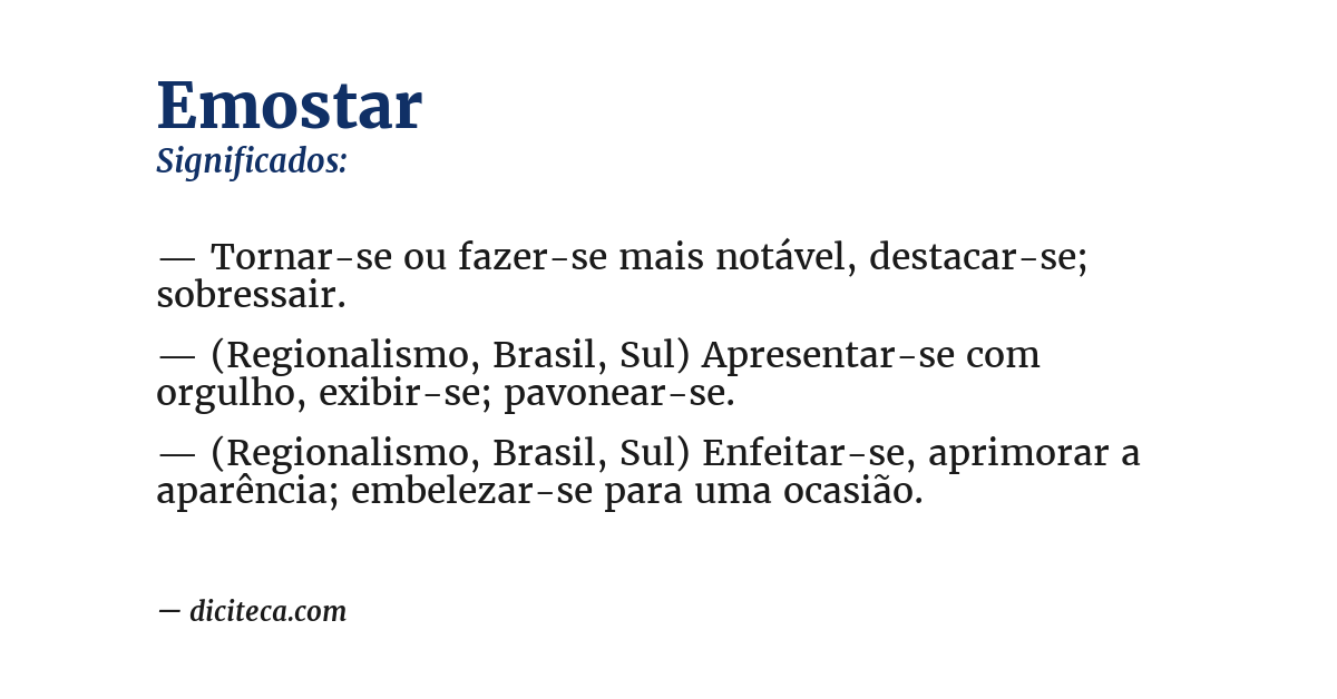 Significado de emostar