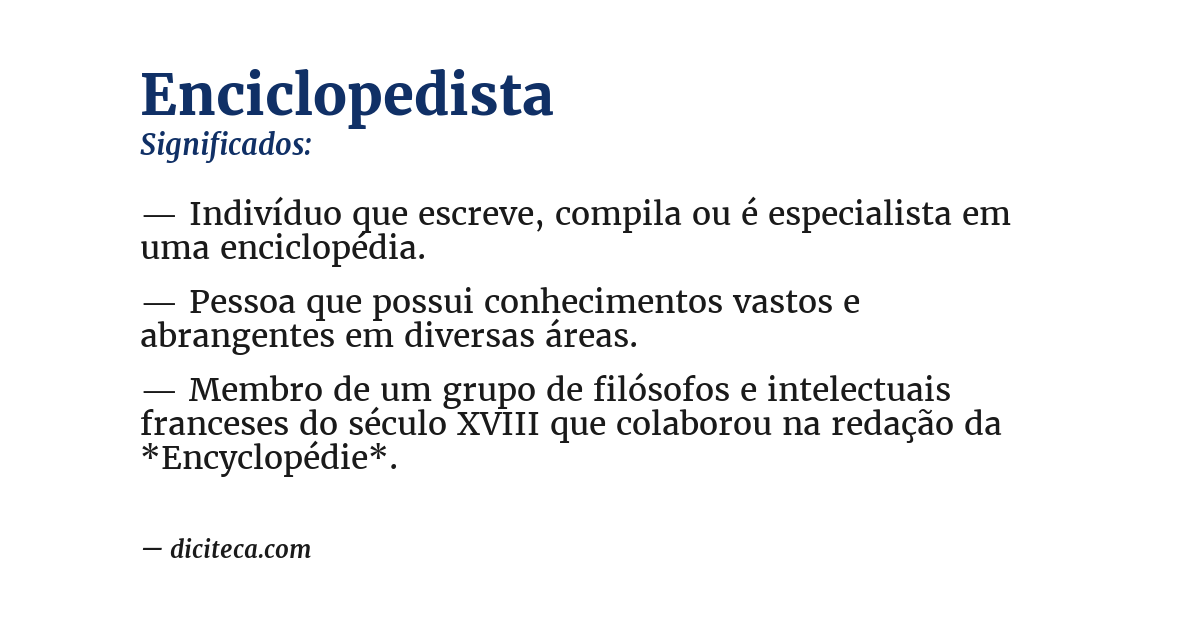 Significado de enciclopedista