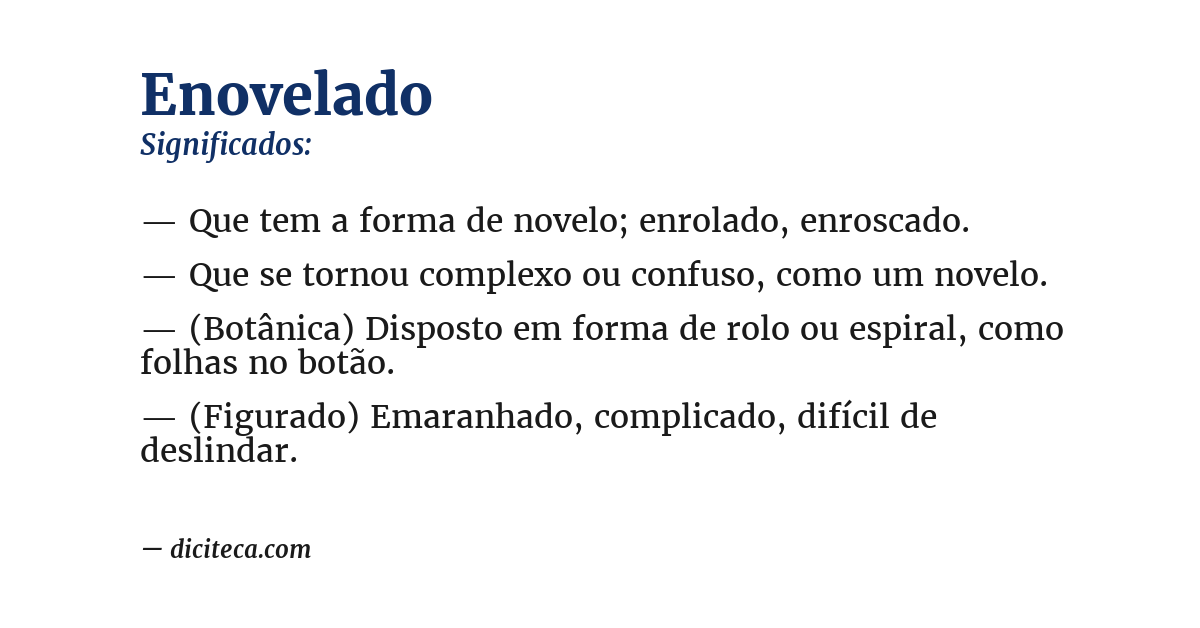 Significado de enovelado