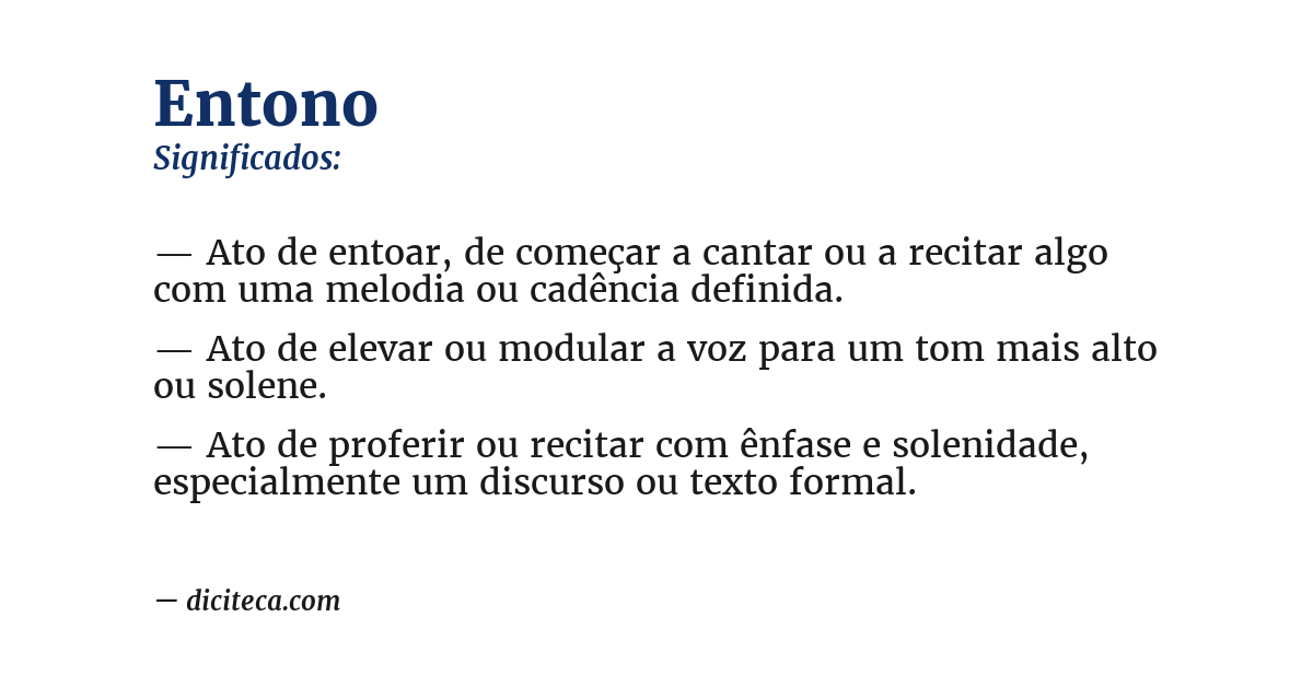 Significado de entono