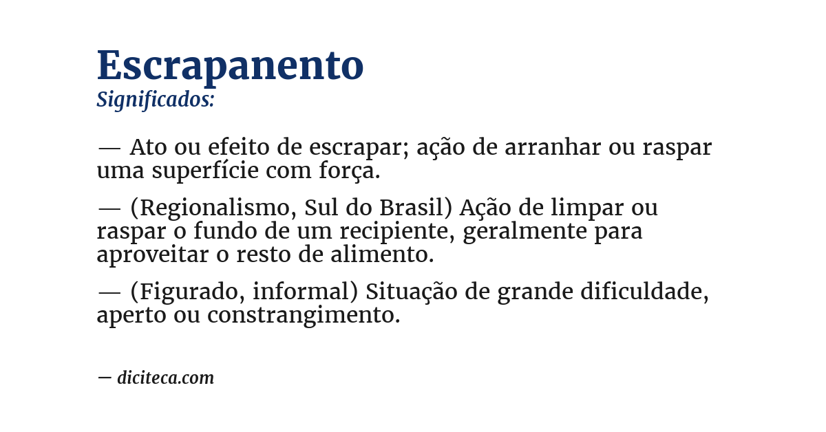 Significado de escrapanento
