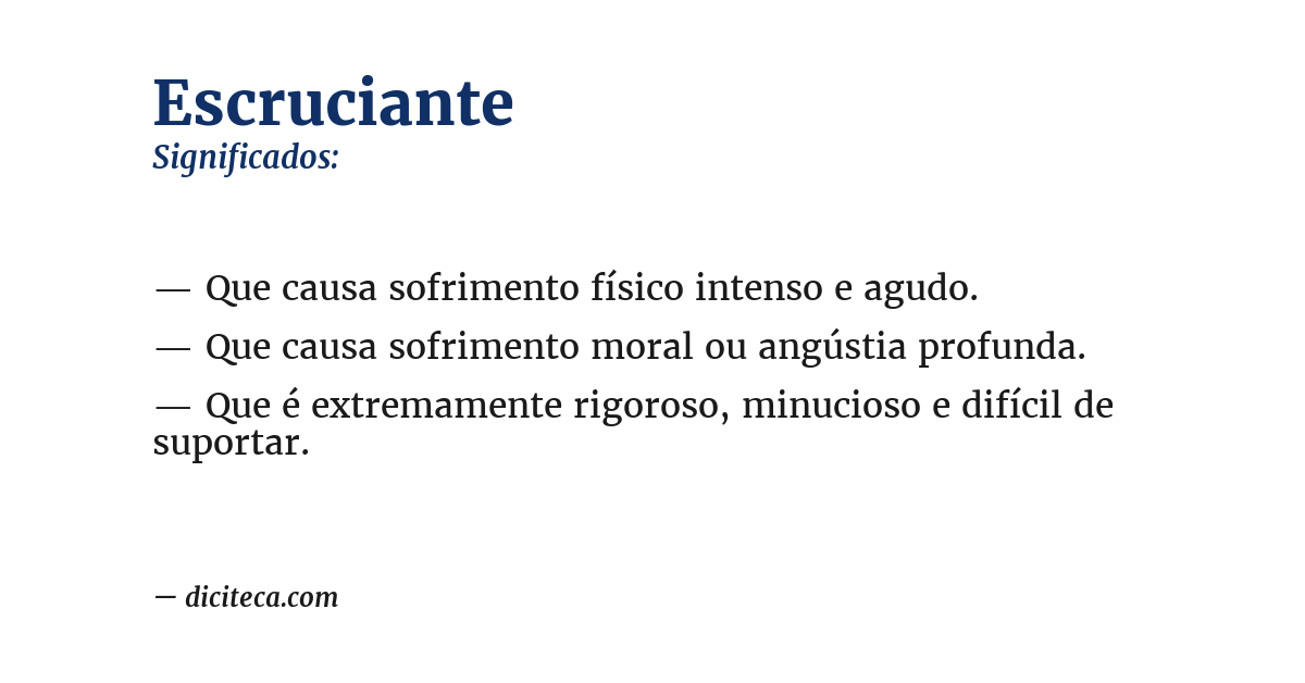 Significado de escruciante