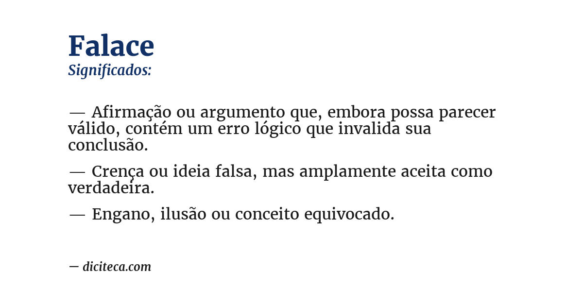 Significado de falace