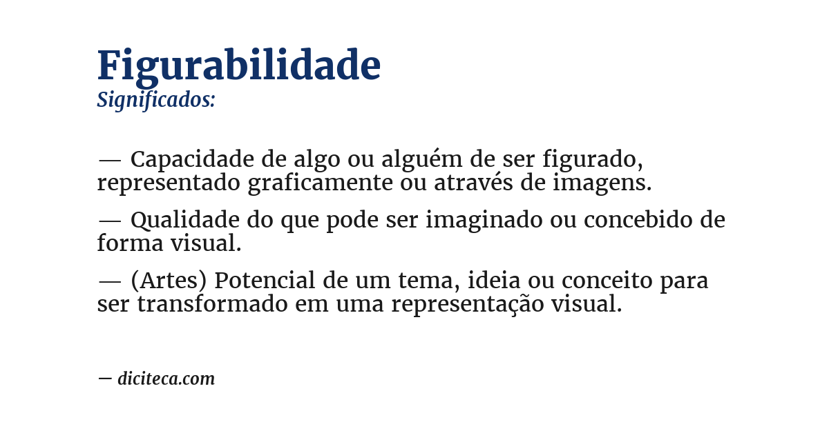 Significado de figurabilidade