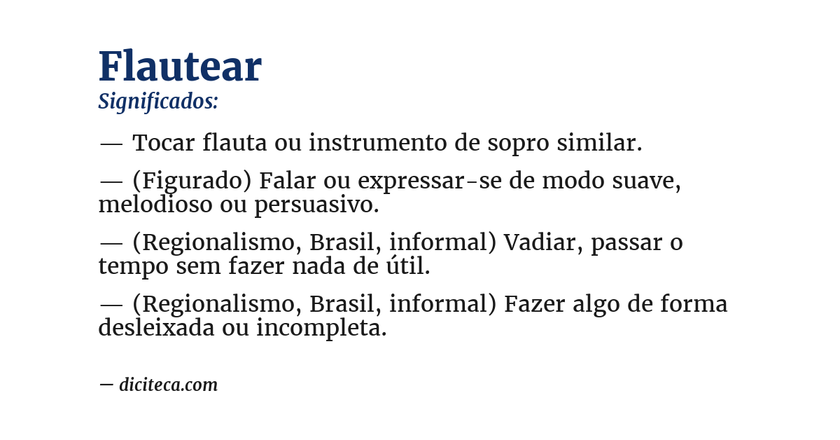 Significado de flautear