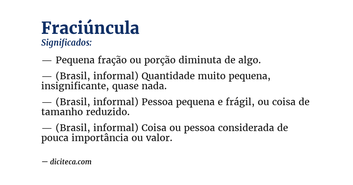 Significado de fraciúncula
