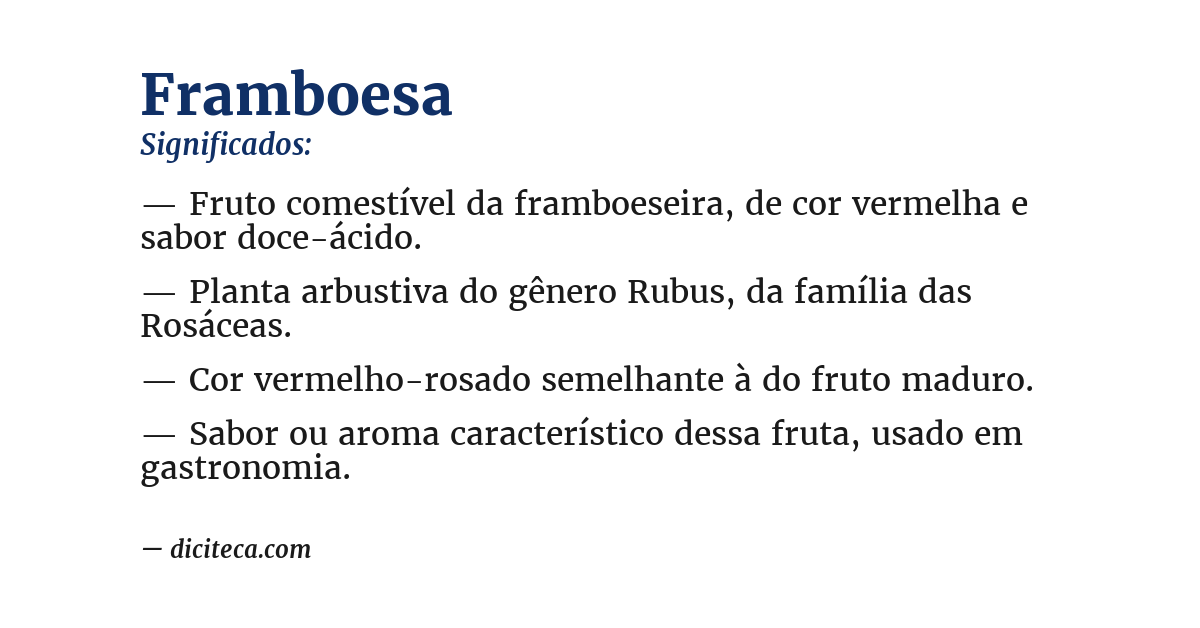 Significado de framboesa