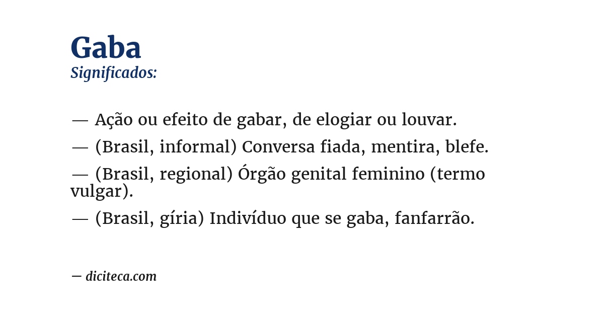 Significado de gaba