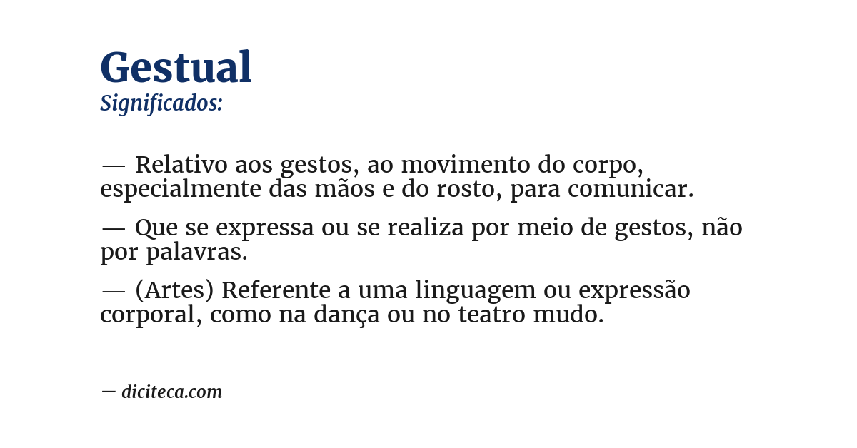 Significado de gestual