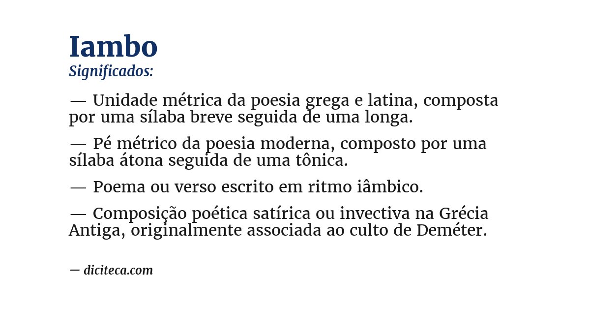 Significado de iambo