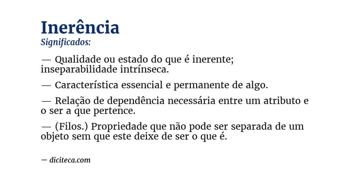 Significado de inerência