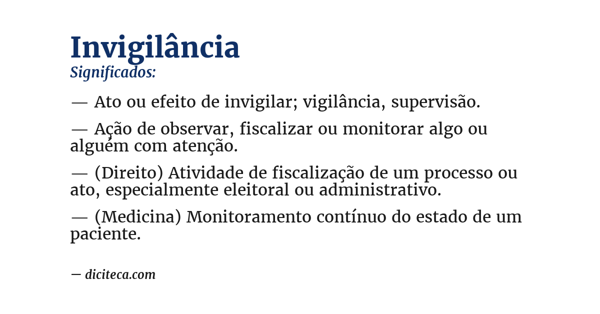 Significado de invigilância