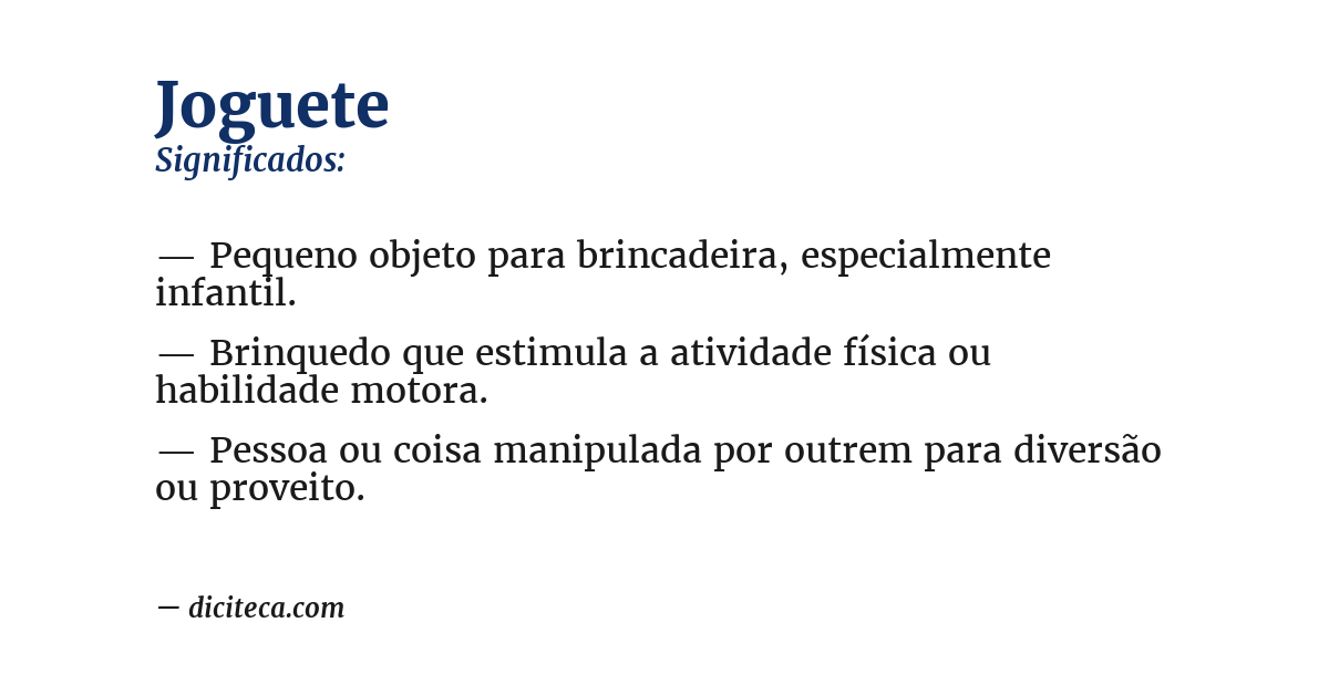 Significado de joguete
