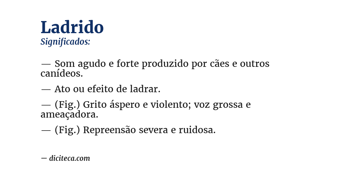 Significado de ladrido