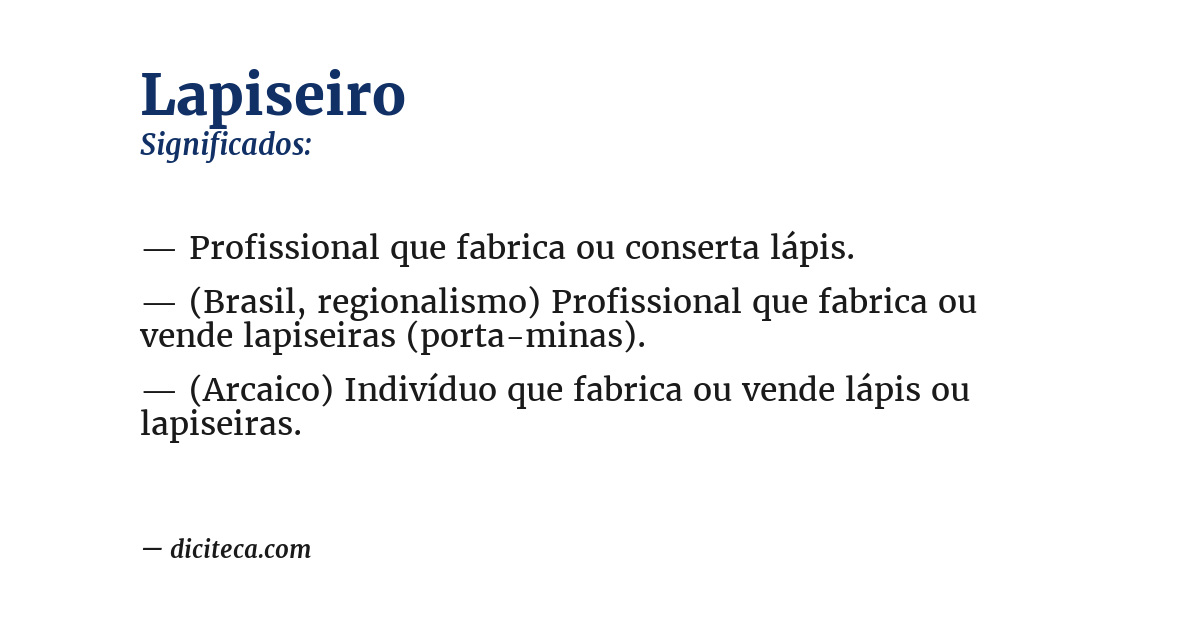 Significado de lapiseiro
