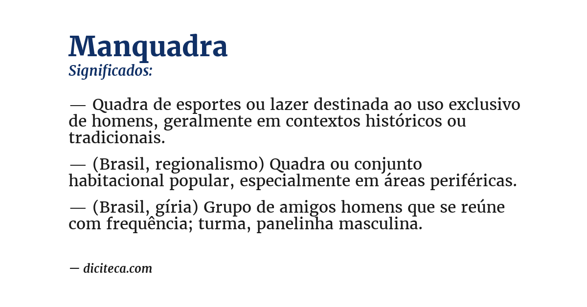 Significado de manquadra