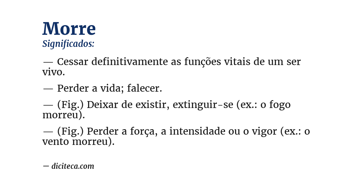 Significado de morre