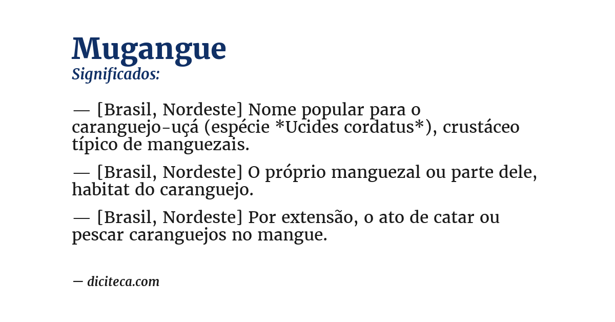 Significado de mugangue