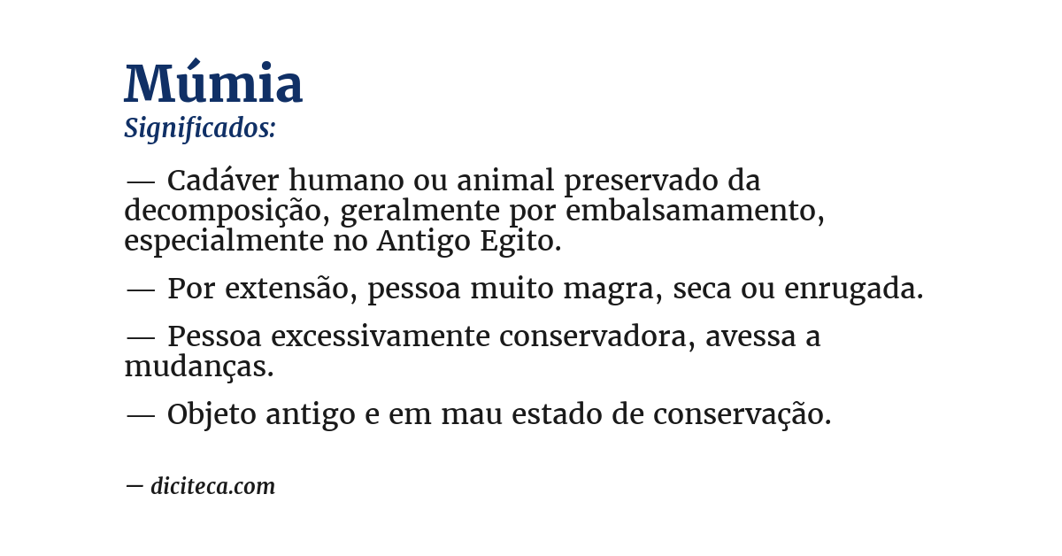 Significado de múmia