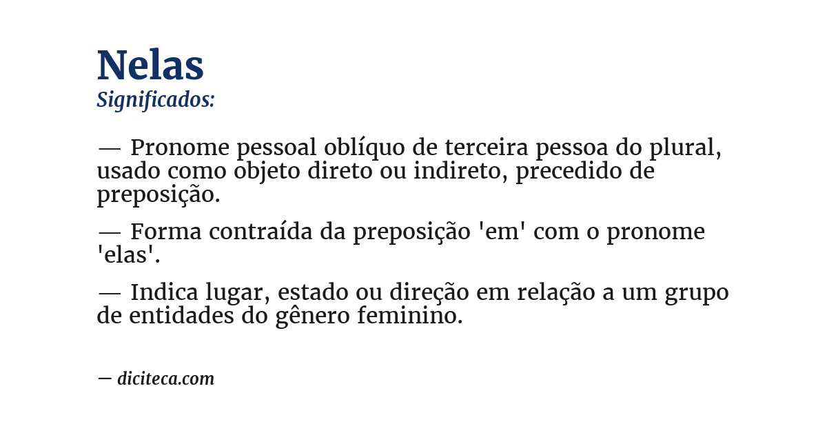 Significado de nelas