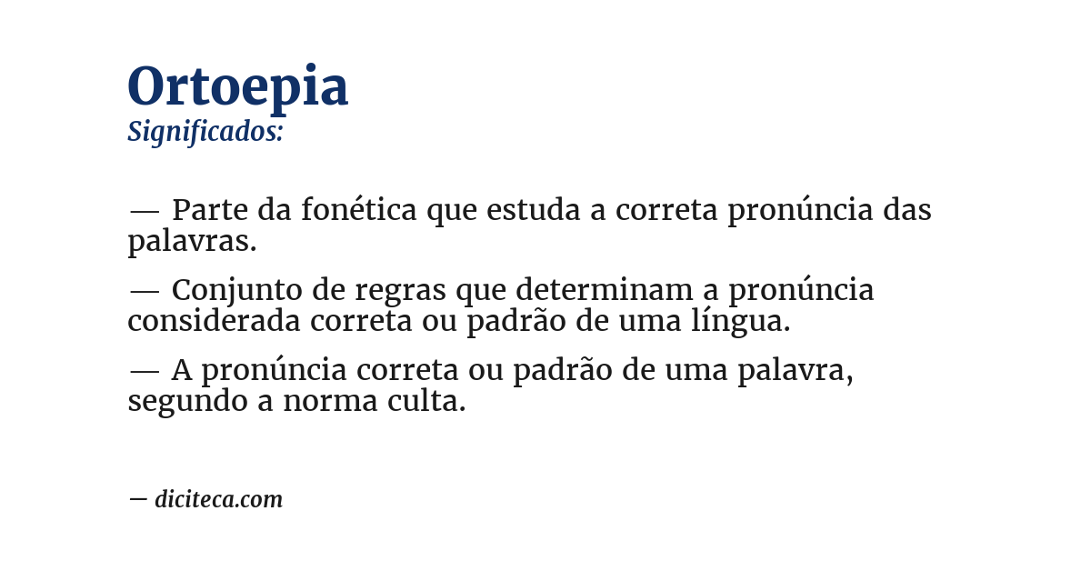 Significado de ortoepia