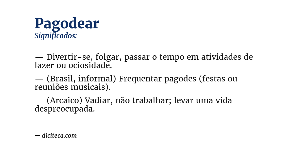 Significado de pagodear