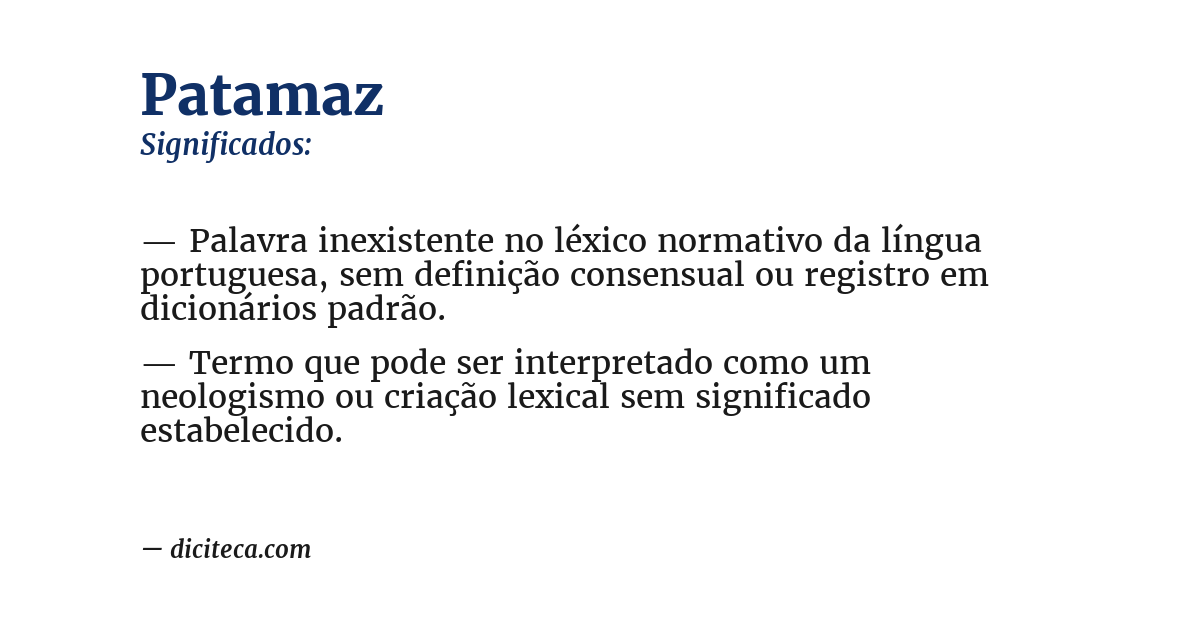Significado de patamaz
