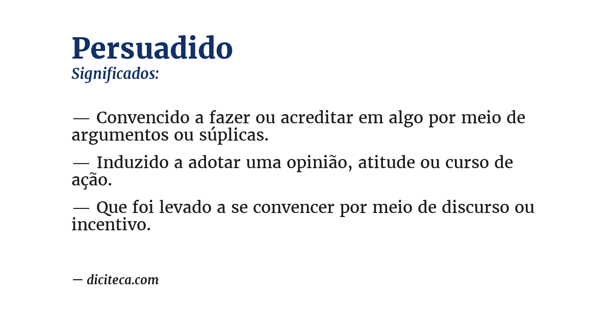 Significado de persuadido