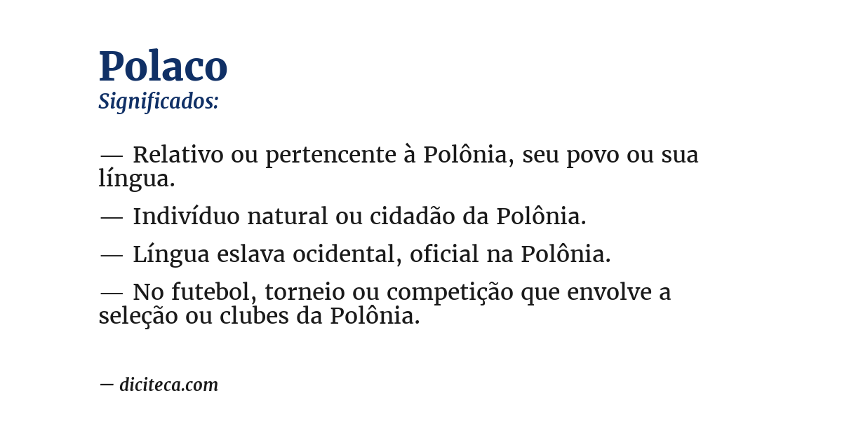 Significado de polaco