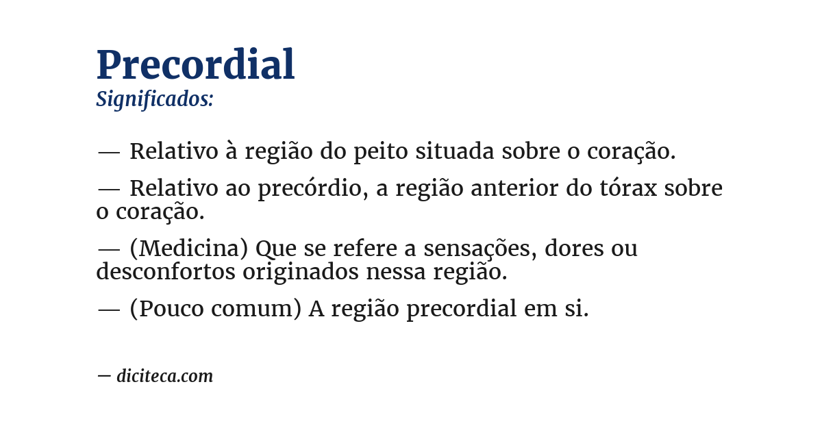 Significado de precordial