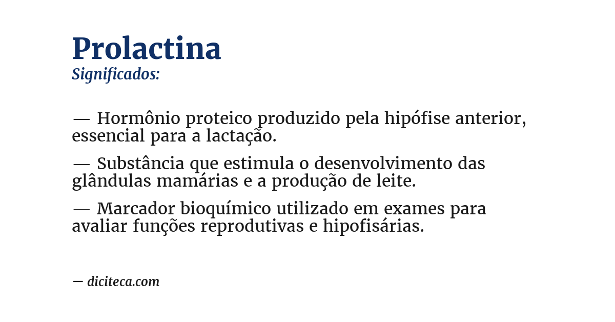 Significado de prolactina